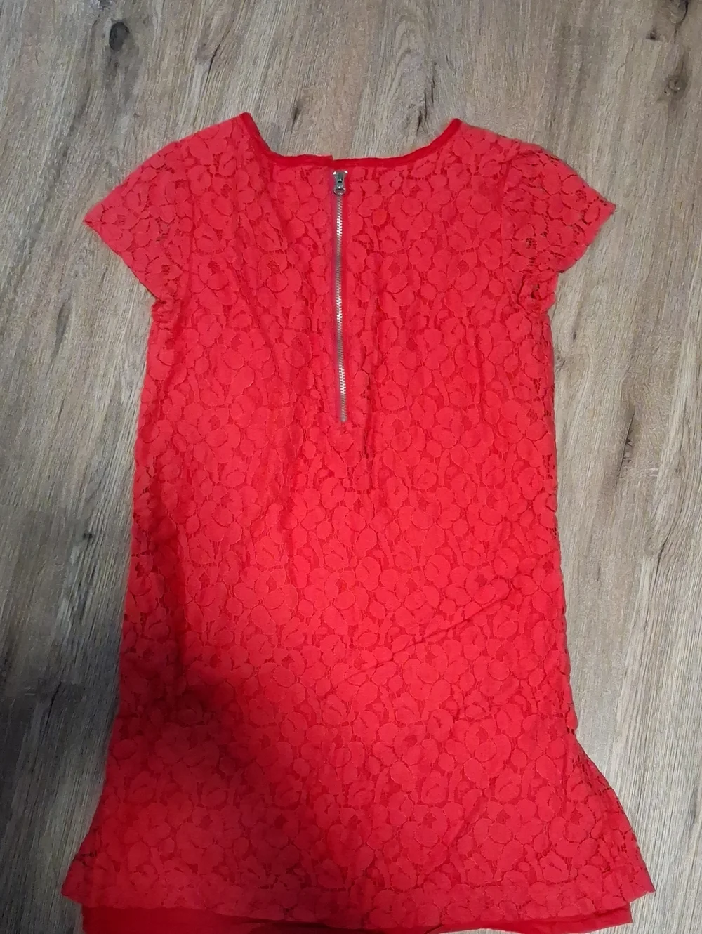 M Girls GAP Red Floral Lace Cap-Sleeve Dress